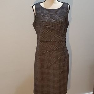 Calvin Klein black & white plaid bandage dress
